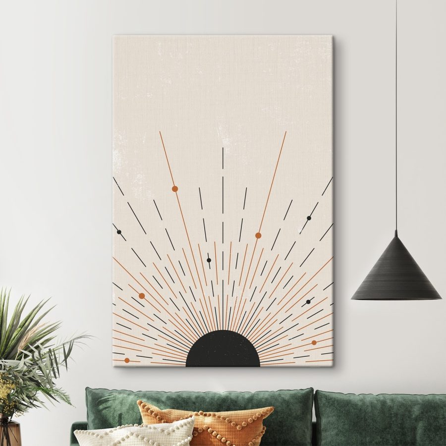 Sunburst cu linii și puncte Sunburst cu linii și puncte