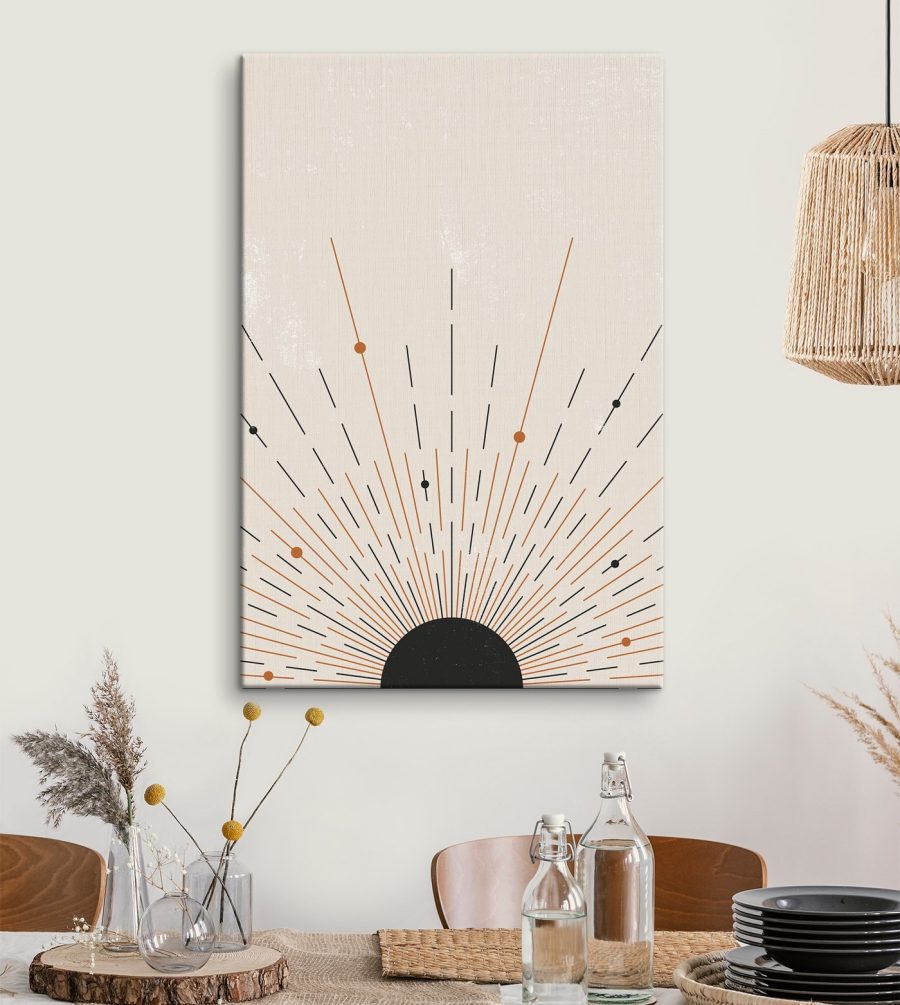 Sunburst cu linii și puncte Sunburst cu linii și puncte