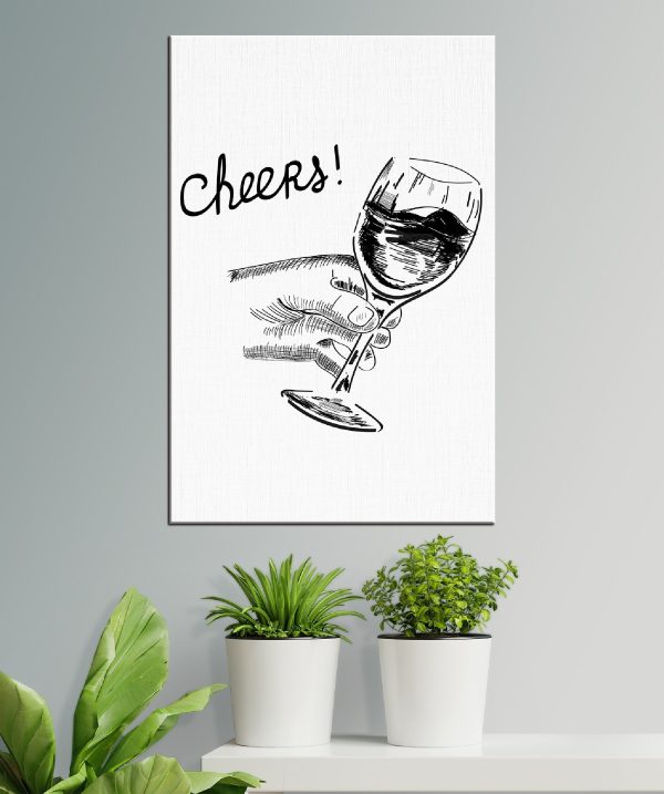 O mână care ține un pahar de vin Tablouri O mână care ține un pahar de vin