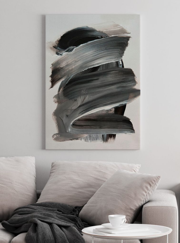 Black and white brushstroke