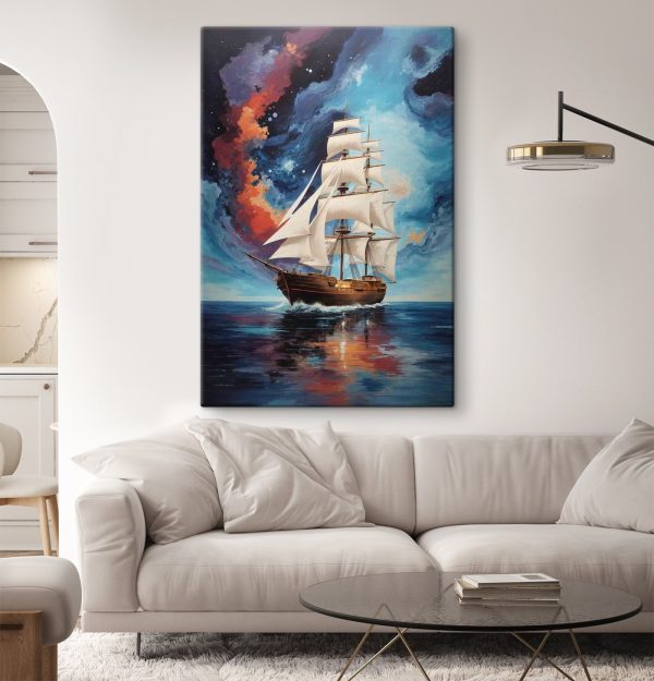 Pictura unei nave în apă Pictura unei nave în apă