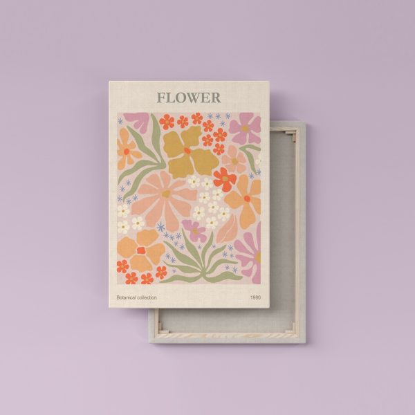Model floral colorat pe un fundal roz Model floral colorat pe un fundal roz