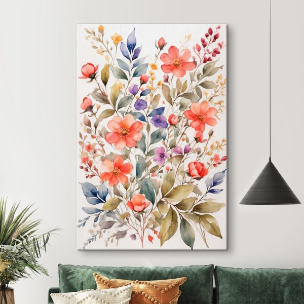 Pictura de flori și frunze Pictura de flori și frunze