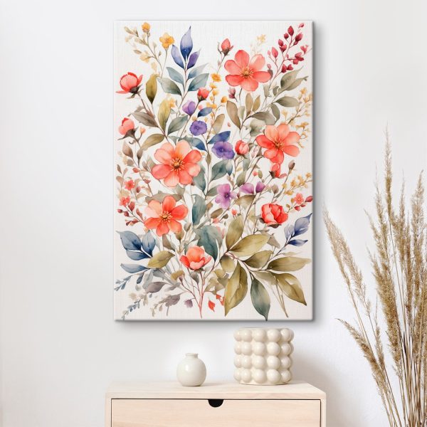 Pictura de flori și frunze Pictura de flori și frunze