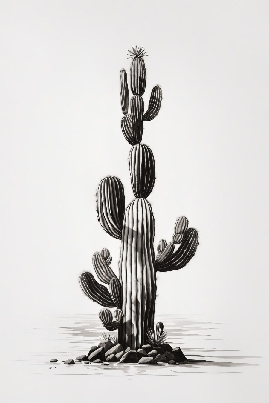 Tablouri Cactus cu un fundal alb - imagine 4