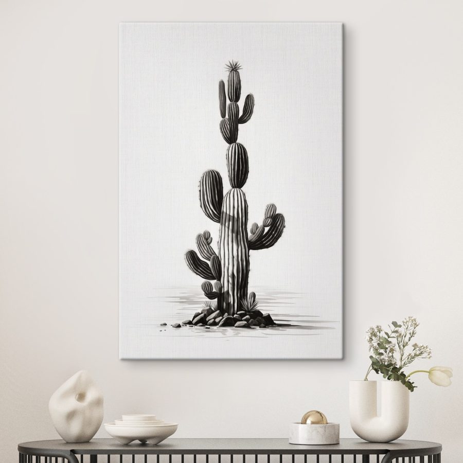 Tablouri Cactus cu un fundal alb