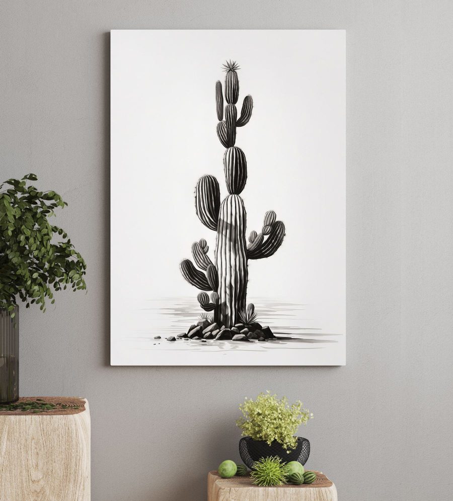 Tablouri Cactus cu un fundal alb - imagine 2