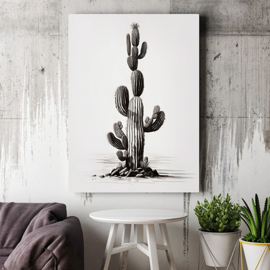 Tablouri Cactus cu un fundal alb - imagine 3
