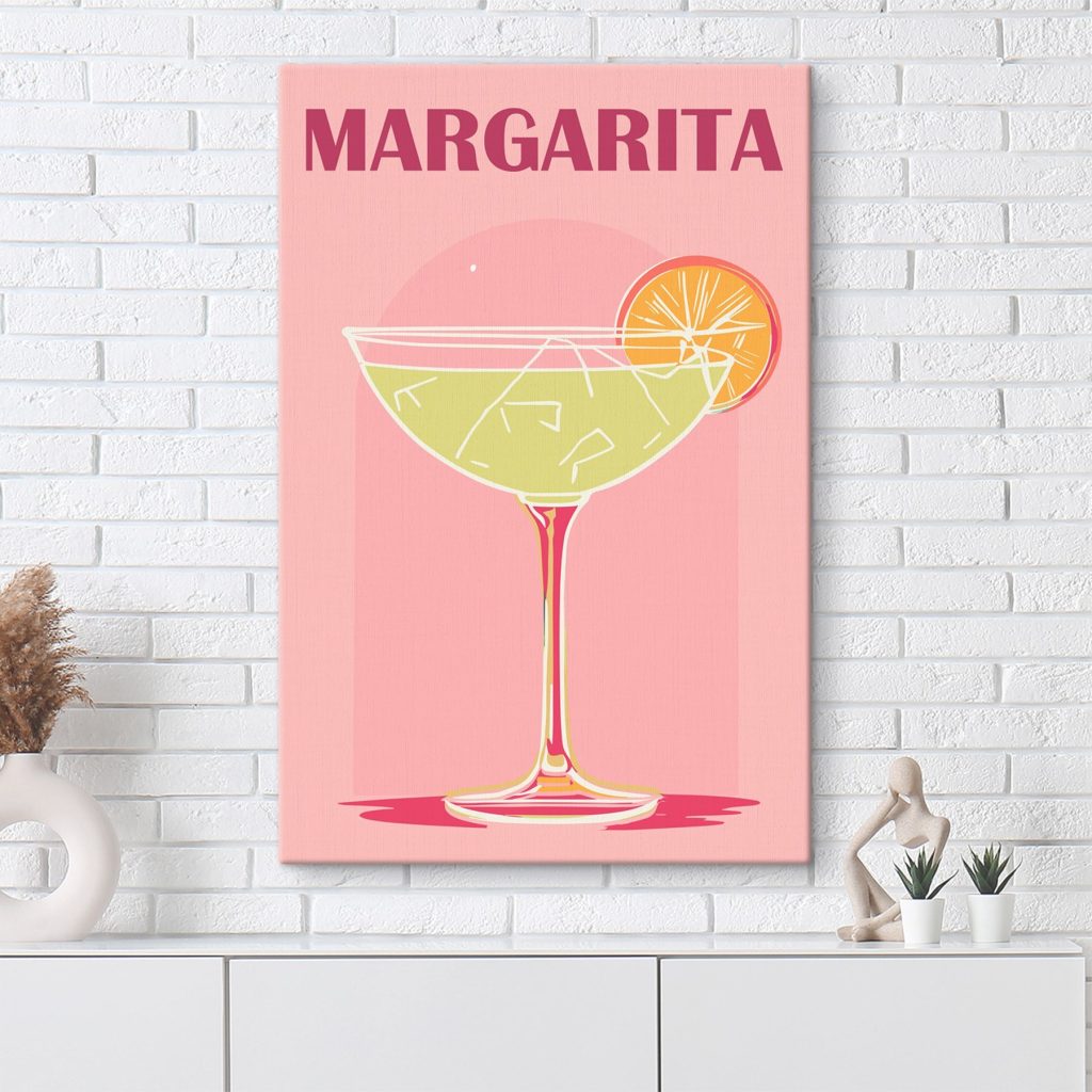 Glass with a drink and a slice of orange
