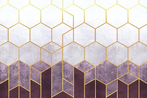 Hexagoane violet și alb Hexagoane violet și alb