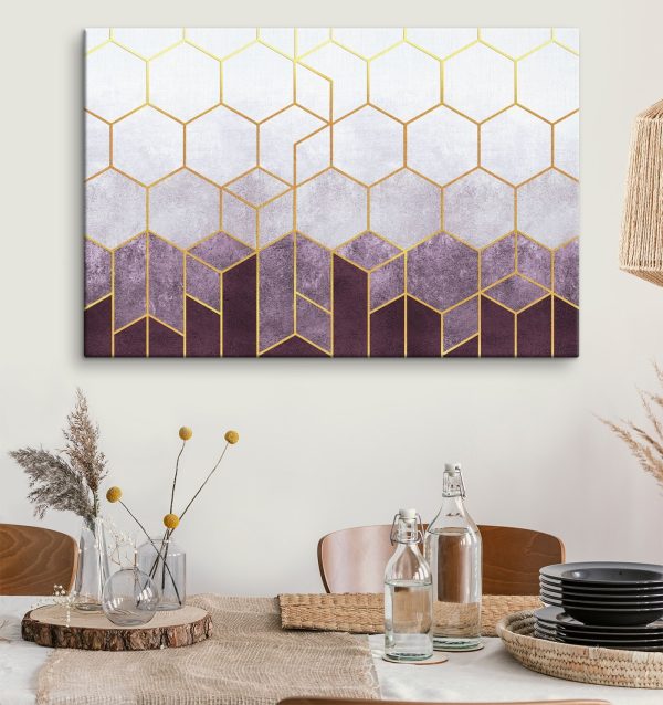 Hexagoane violet și alb Hexagoane violet și alb