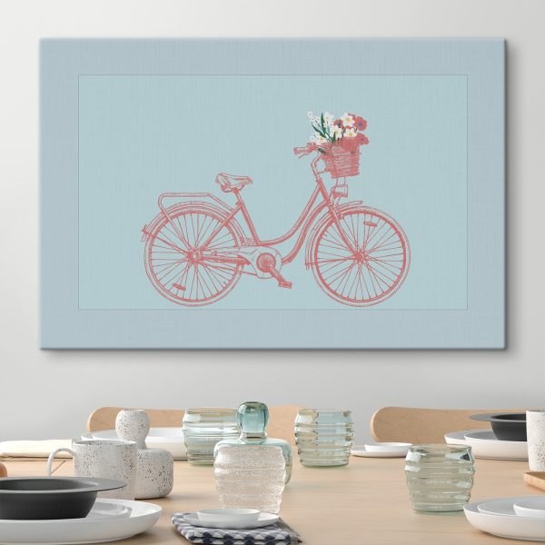 Bicicletă cu flori într-un coș Bicicletă cu flori într-un coș
