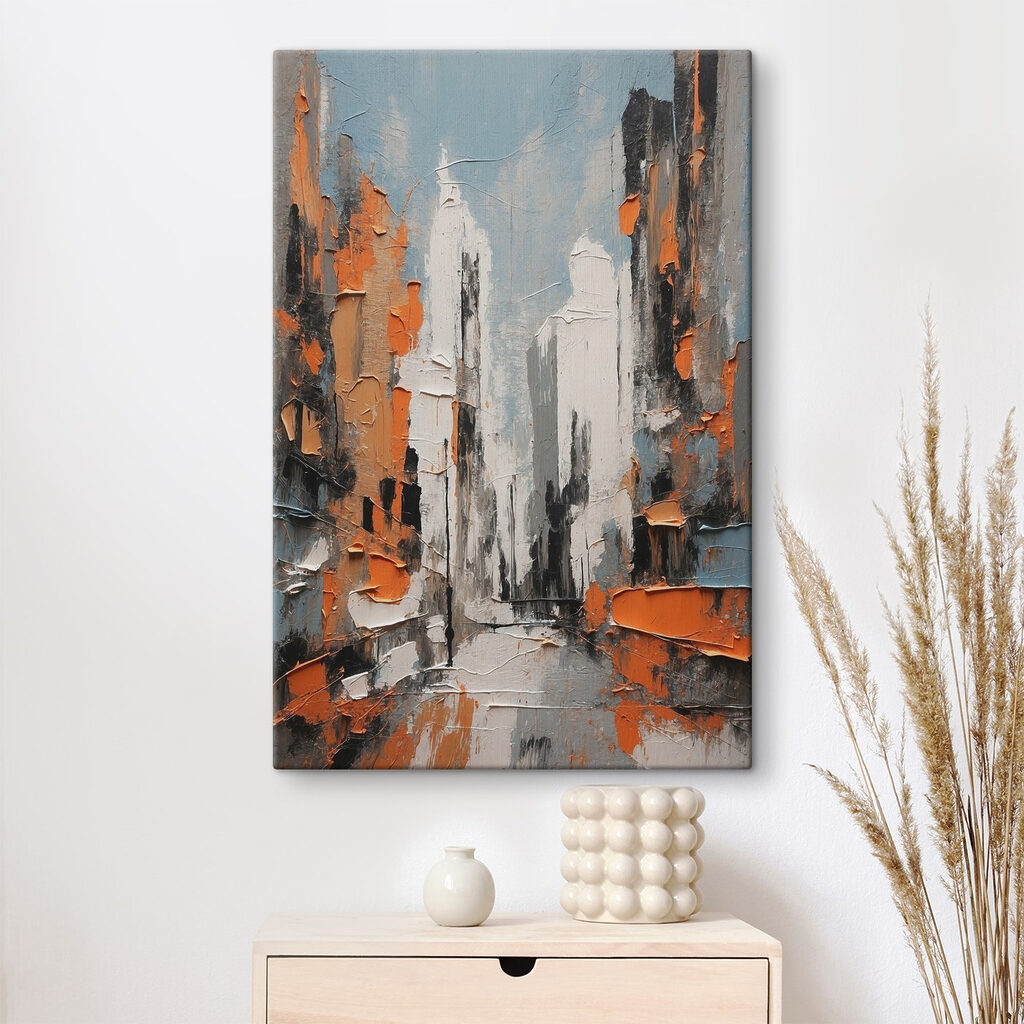 Painting of a city Painting of a city