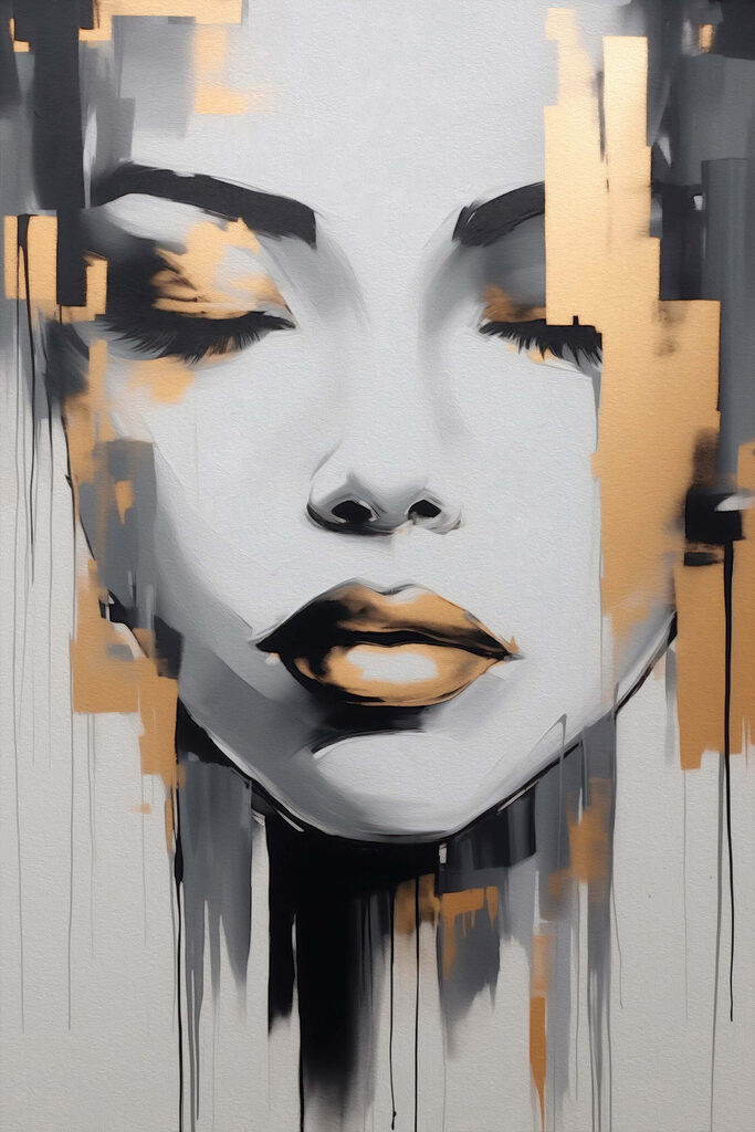 Painting of a woman's face