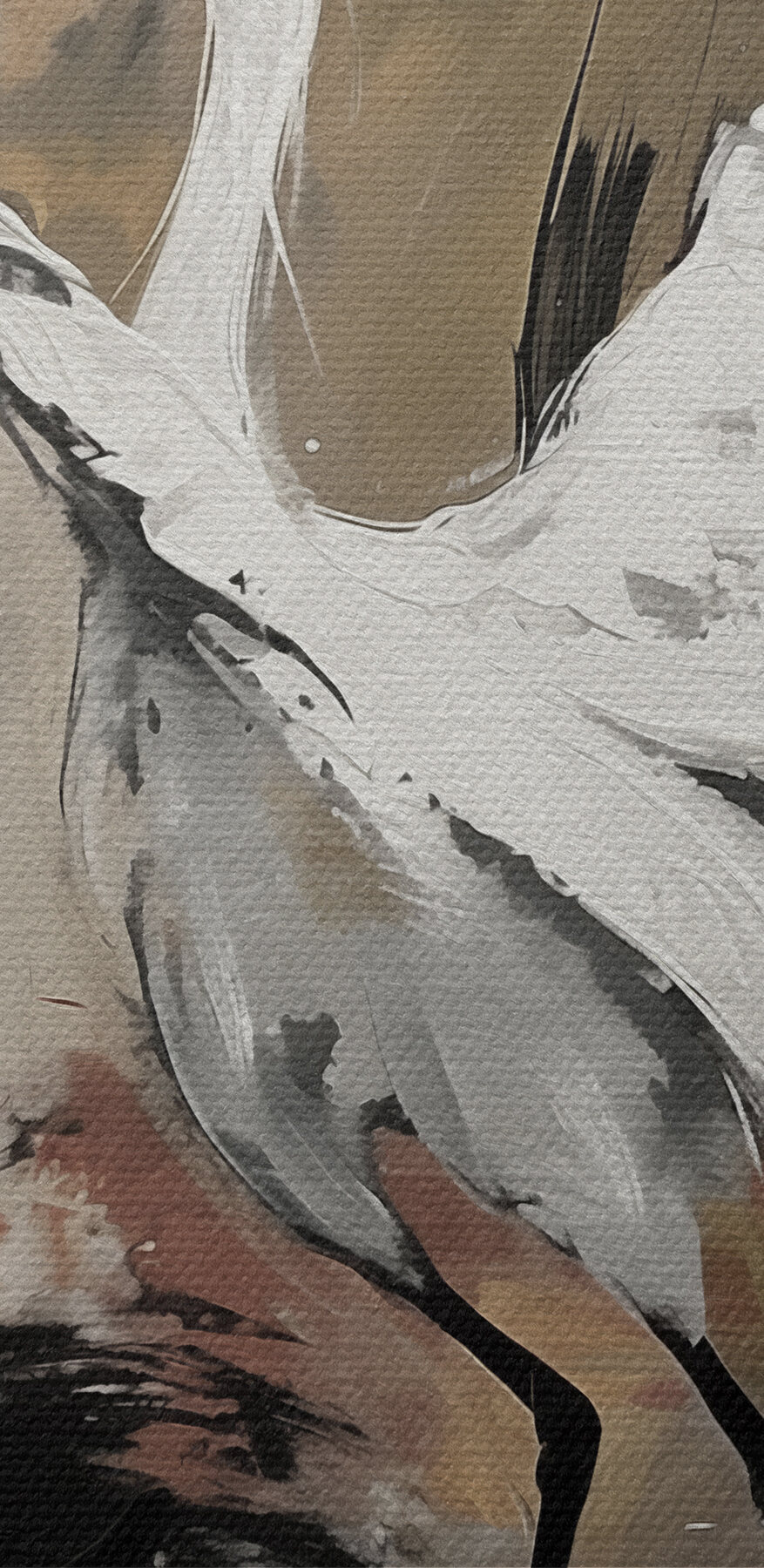 Pictura unui cocor alb