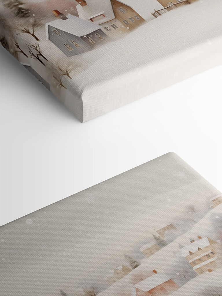 Person walking on a snowy road