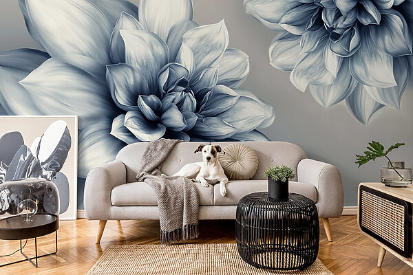 Design floral elegant în tonuri monocrome Design floral elegant în tonuri monocrome