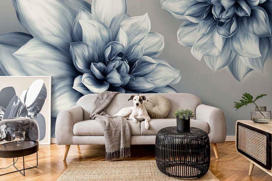 Design floral elegant în tonuri monocrome