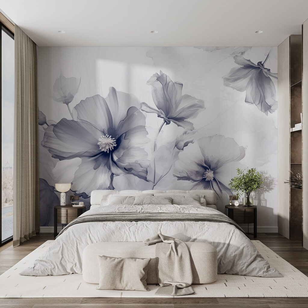 Group of flowers on a white background