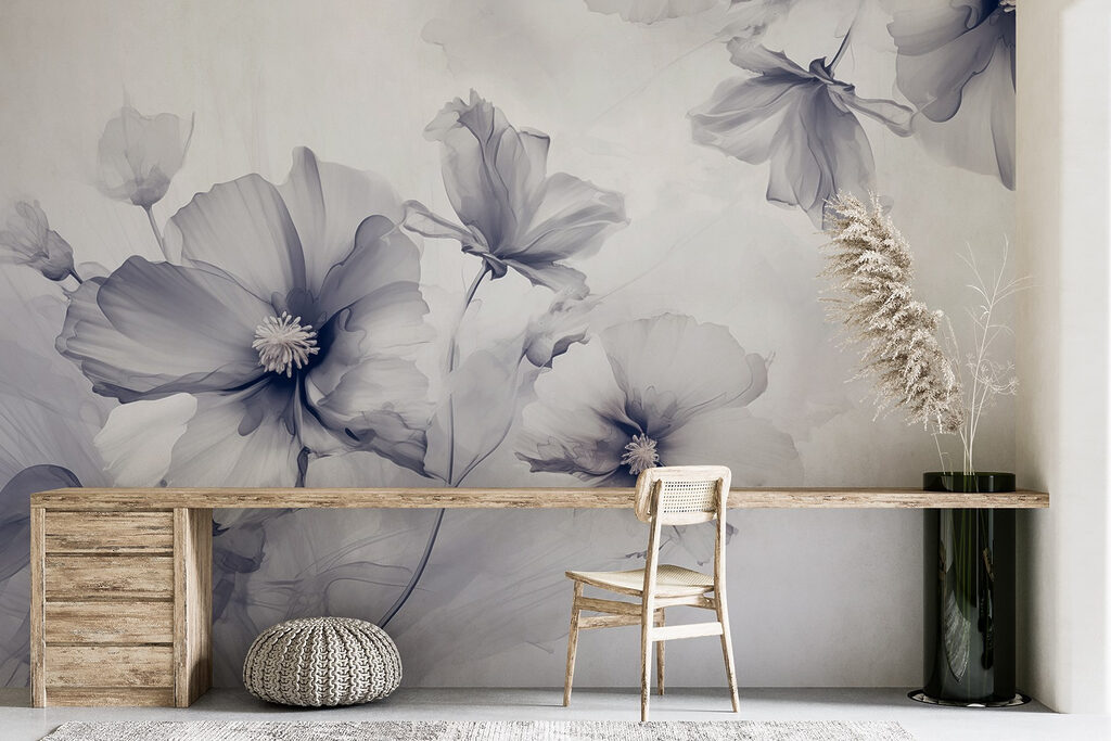Group of flowers on a white background