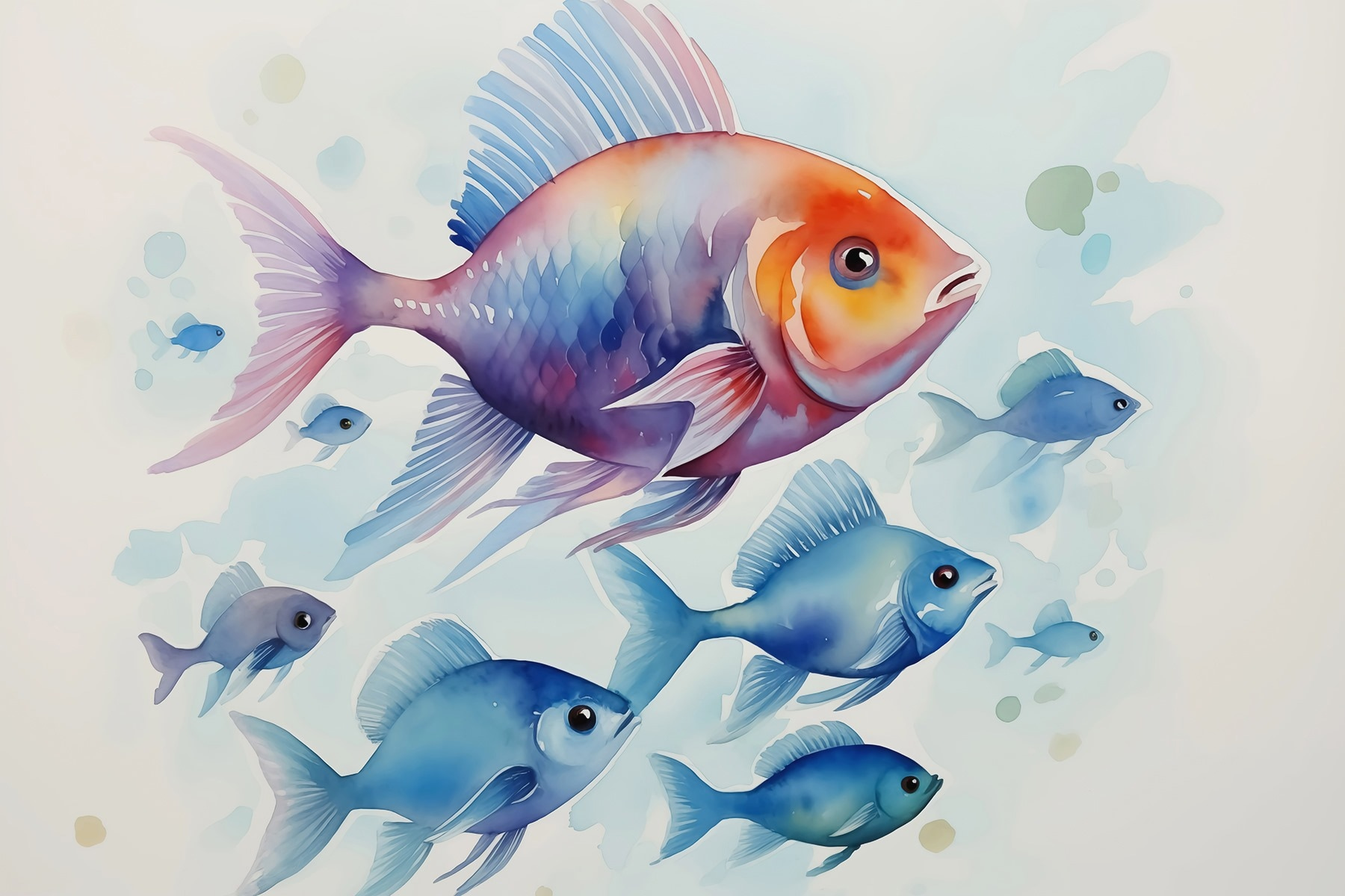 Group of fish swimming in water