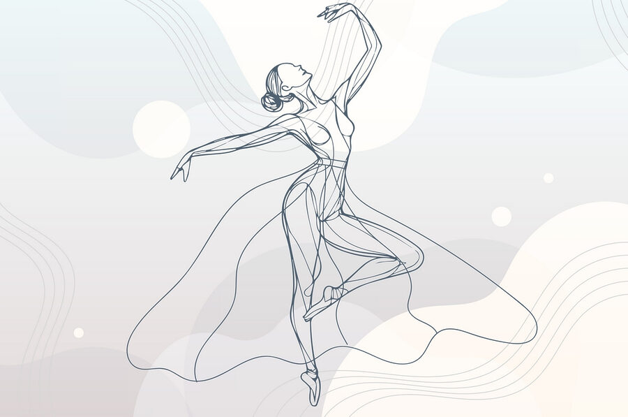 Desenul unei femei care dansează Desenul unei femei care dansează