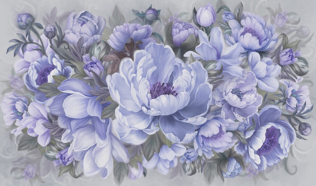 Pictura de flori și frunze Pictura de flori și frunze