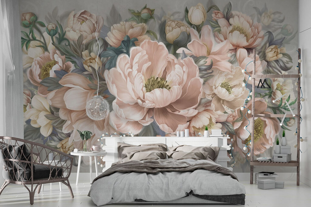 Delicate blooms in soft pastel hues