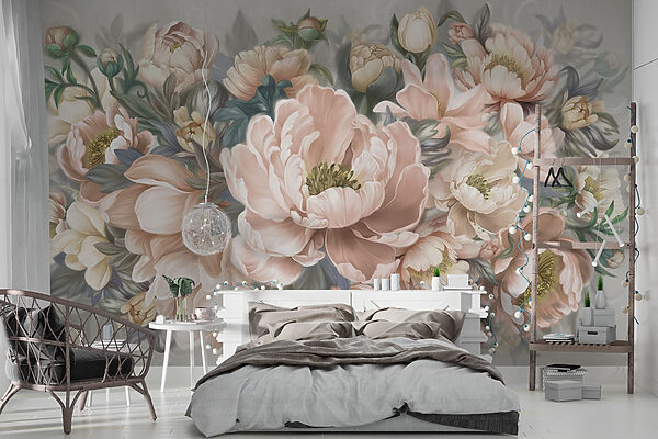 Delicate blooms in soft pastel hues