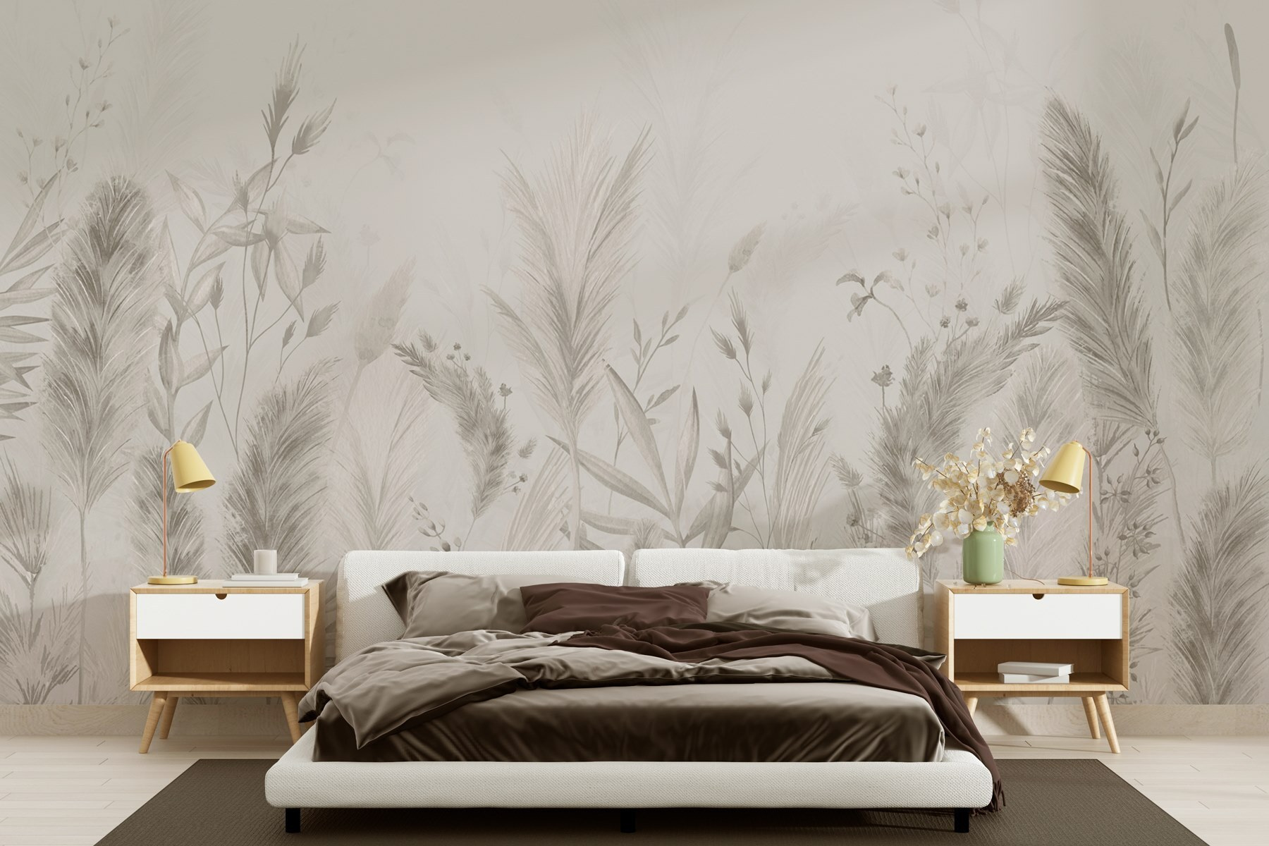 Whimsical botanical illustration in neutrals Whimsical botanical illustration in neutrals