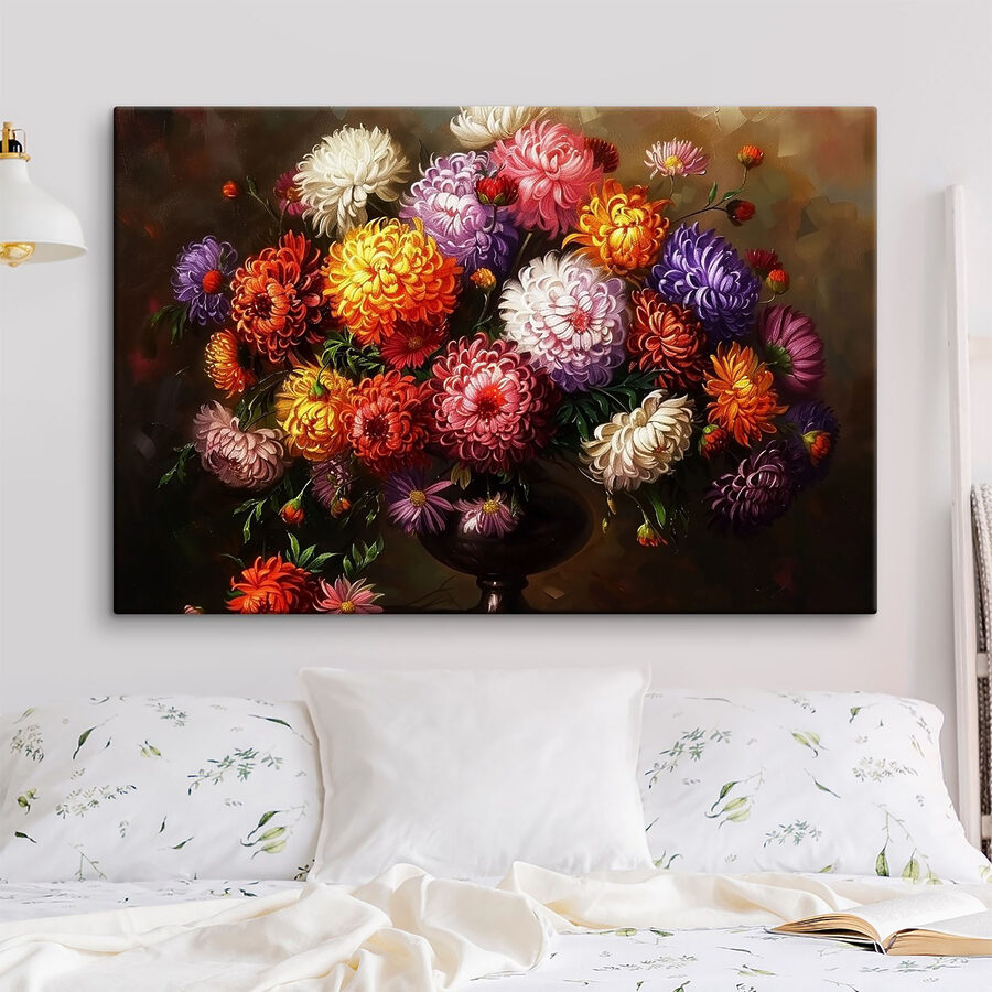 Pictura de flori într-o vază