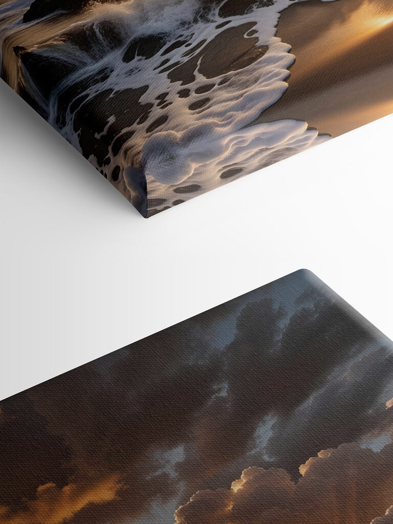 Sunset over a body of water