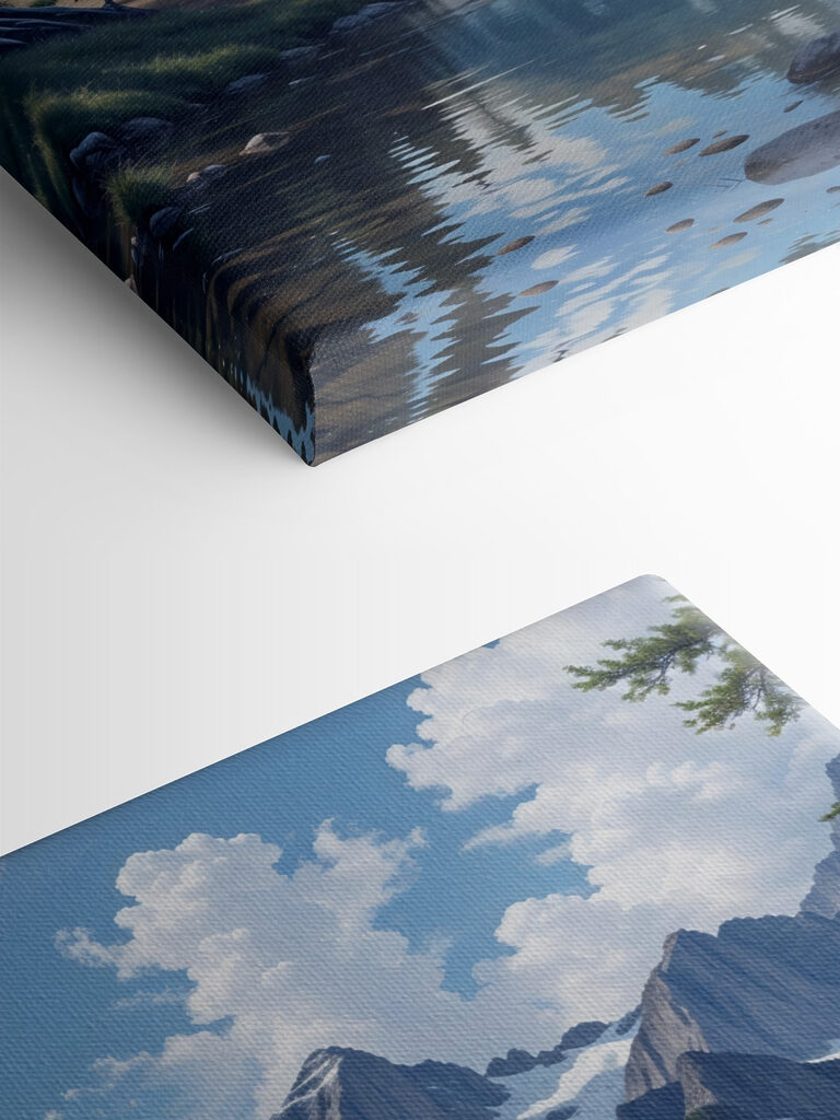 Lake surrounded by mountains