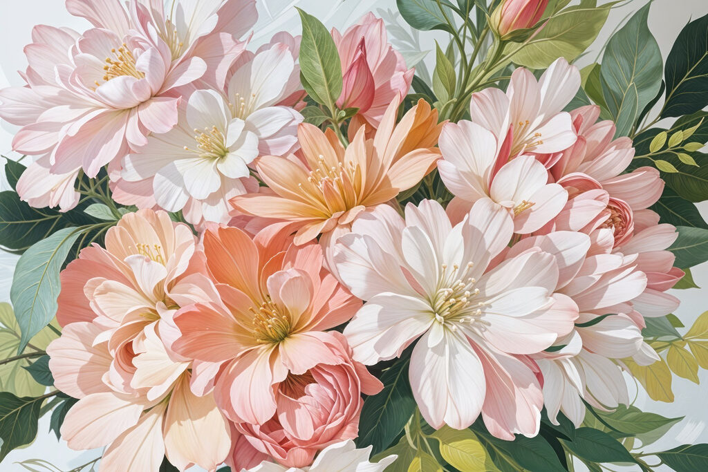 Soft petals in gentle harmony