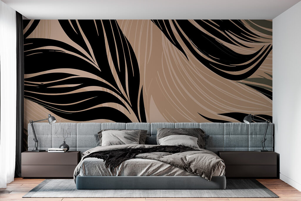 Pattern of black and tan feathers Pattern of black and tan feathers
