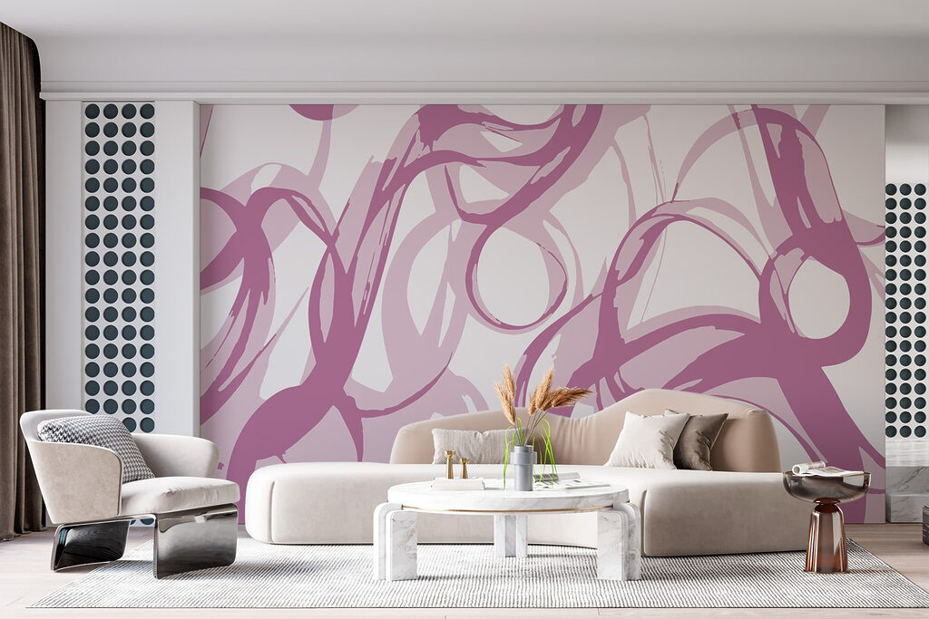 Purple swirls on a white background Purple swirls on a white background