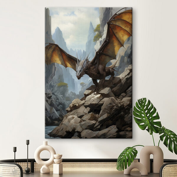 Dragon pe un deal stâncos Dragon pe un deal stâncos