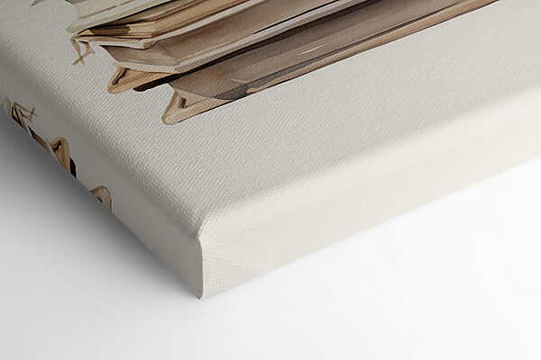 Watercolor of a stack of books