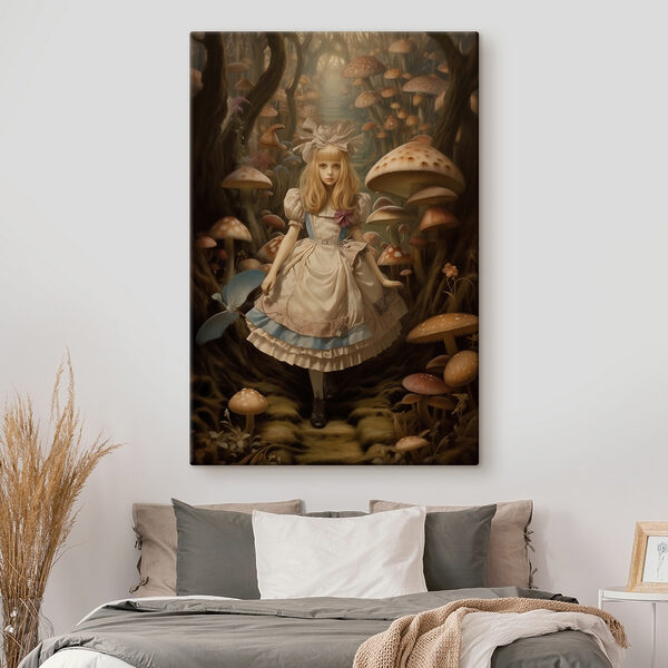 Fată într-o rochie într-o pădure Fată într-o rochie într-o pădure