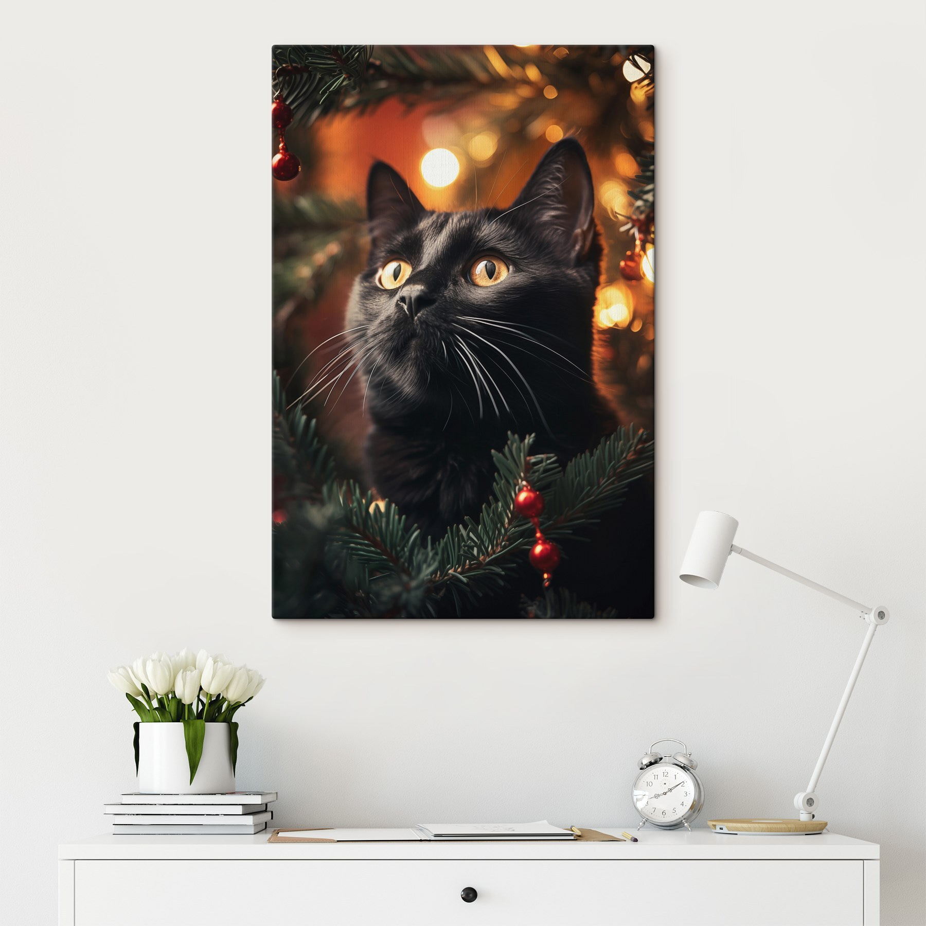Black cat with yellow eyes Black cat with yellow eyes