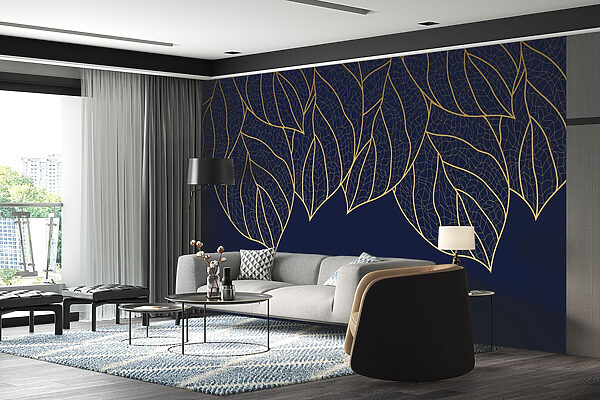 Elegant leaf pattern on dark background