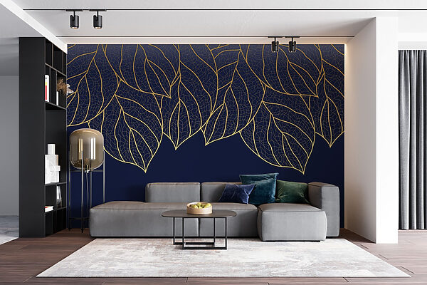 Elegant leaf pattern on dark background