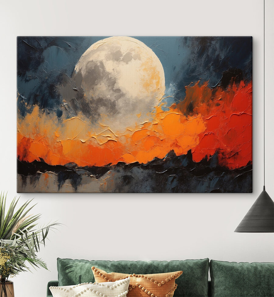 Tablouri Pictura de o lună și foc - imagine 2