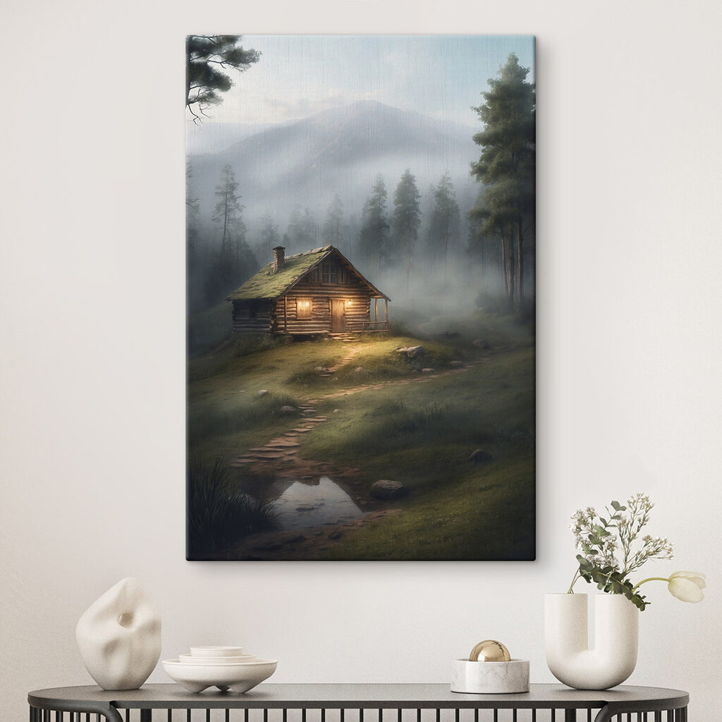 Log cabin in the woods Log cabin in the woods