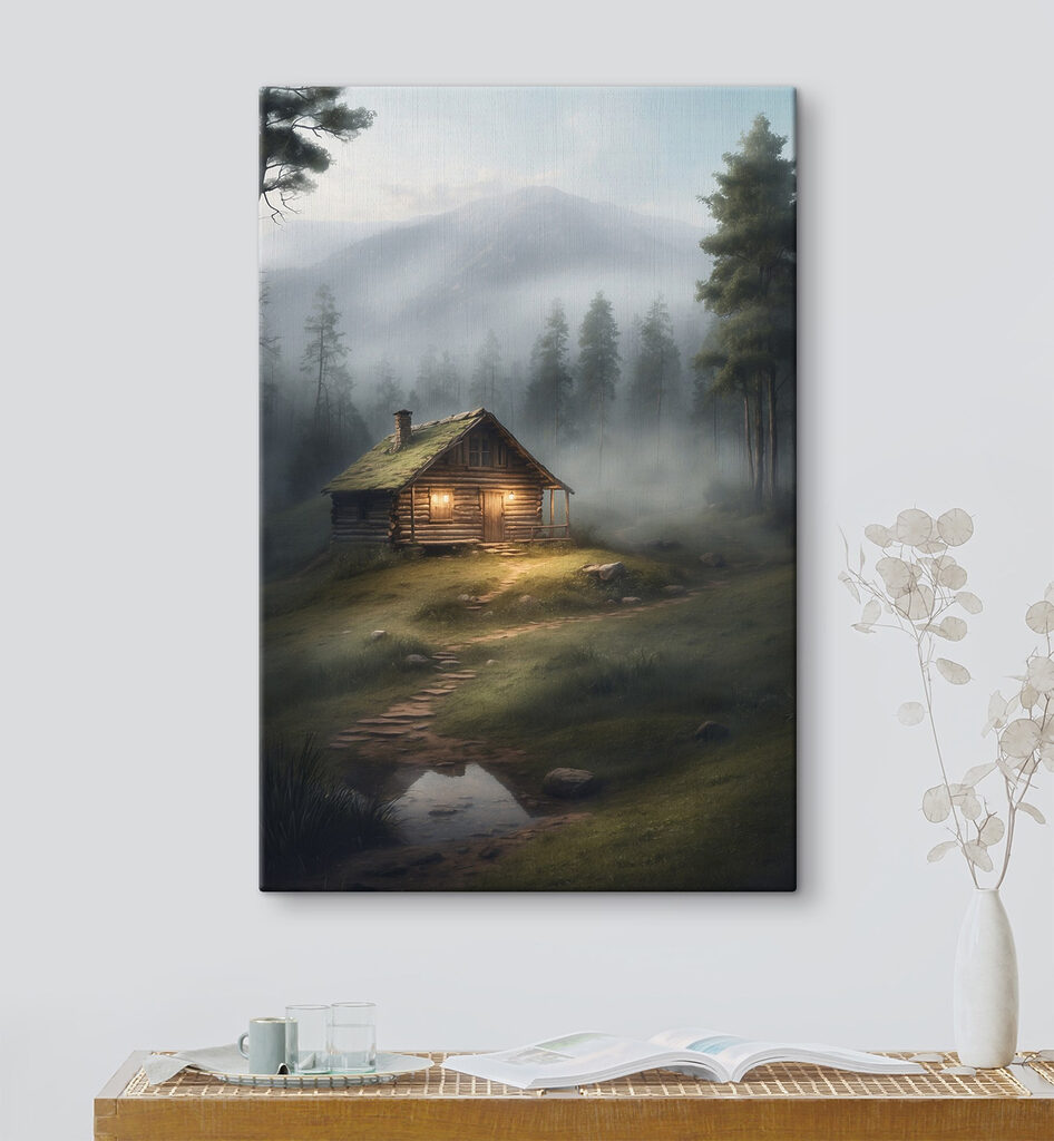 Log cabin in the woods Log cabin in the woods