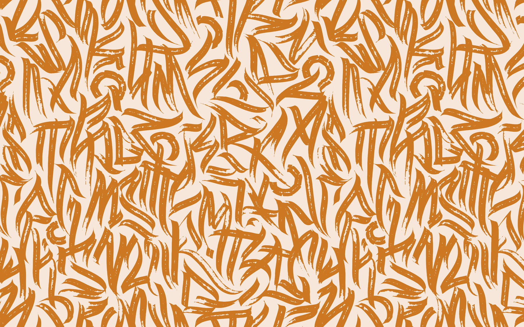 Pattern of letters on a white background