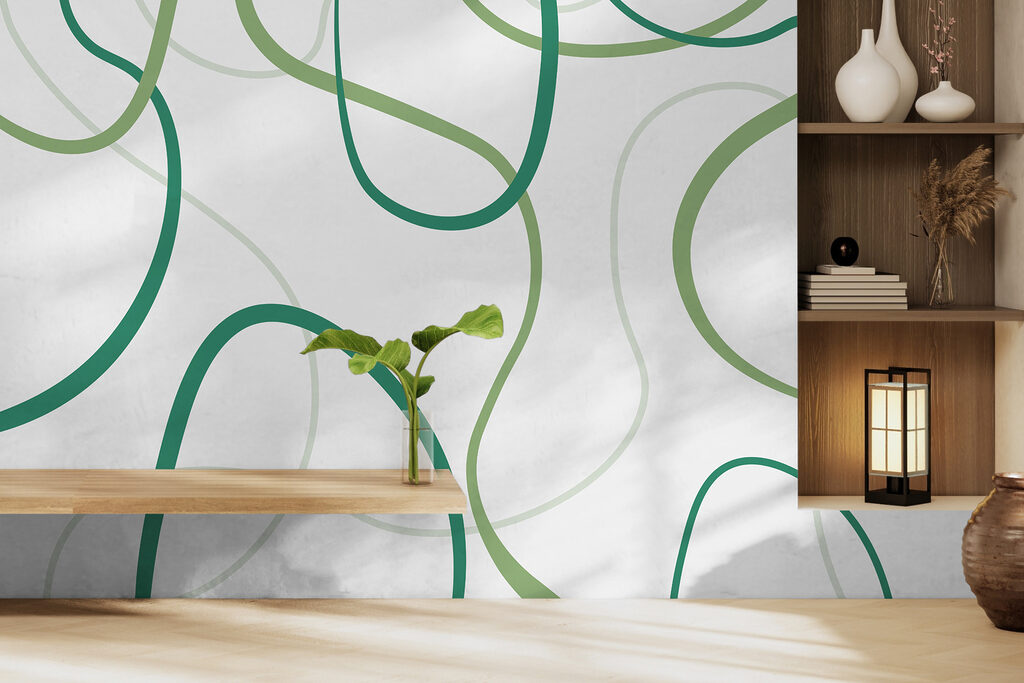 Green and white pattern Green and white pattern