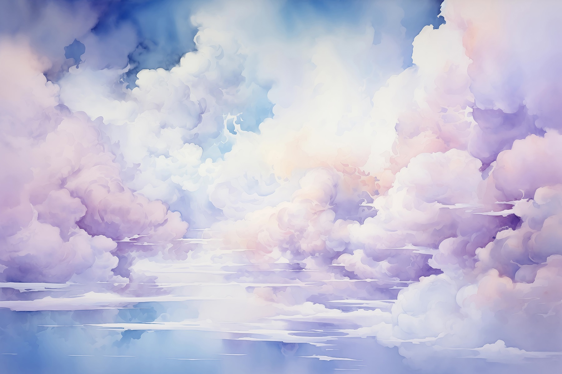 Watercolor painting of clouds Watercolor painting of clouds