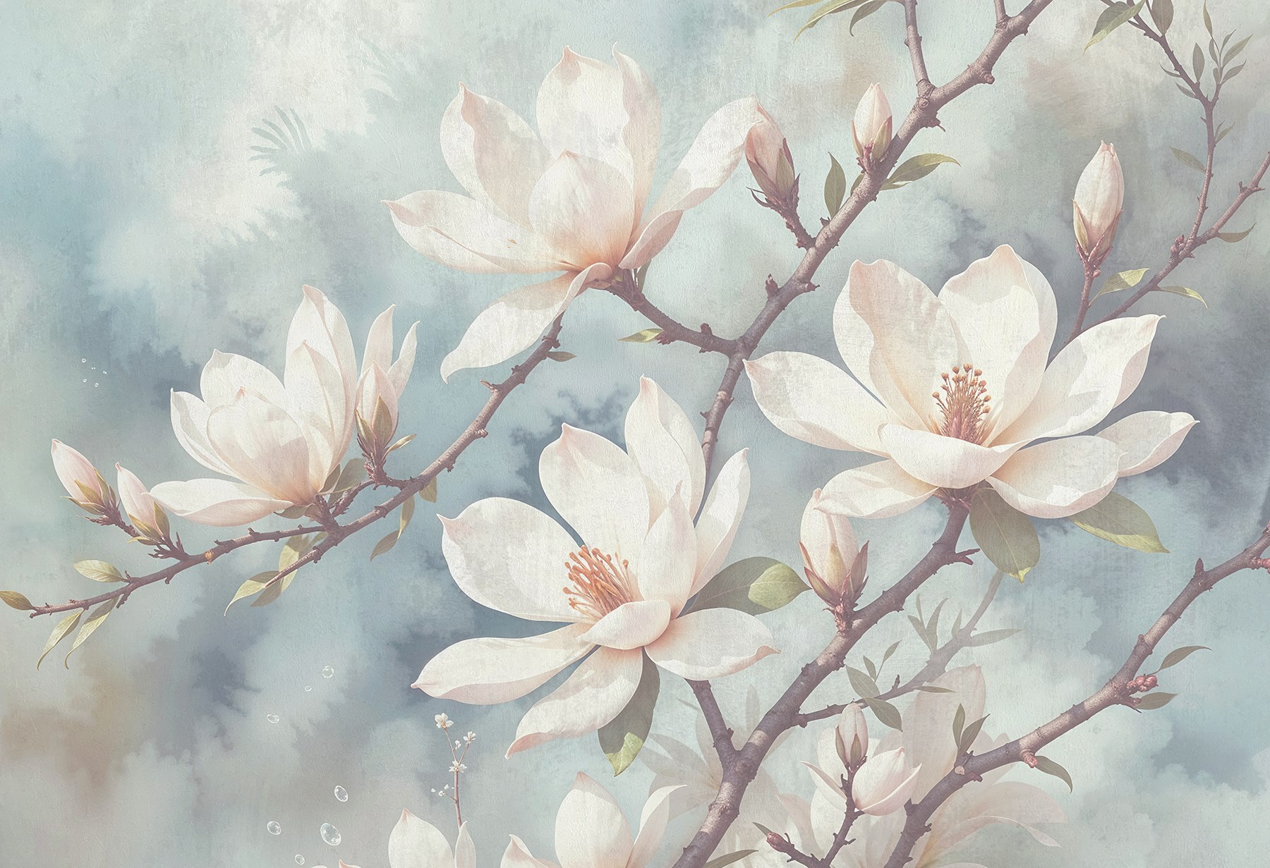 Delicate blossoms in soft colors
