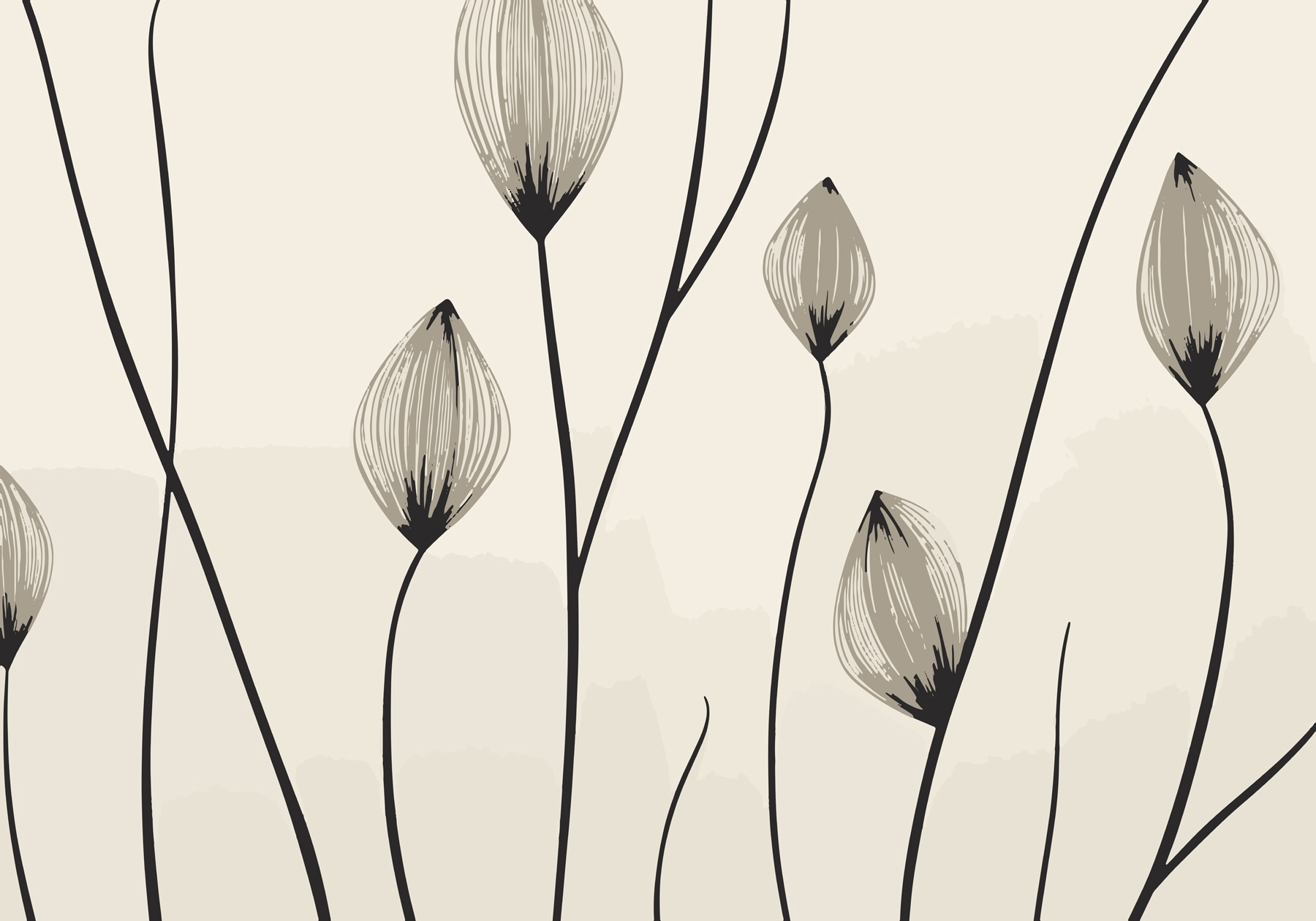 - Elegant lines of delicate blooms